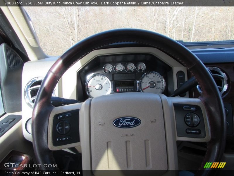 Dark Copper Metallic / Camel/Chaparral Leather 2008 Ford F250 Super Duty King Ranch Crew Cab 4x4