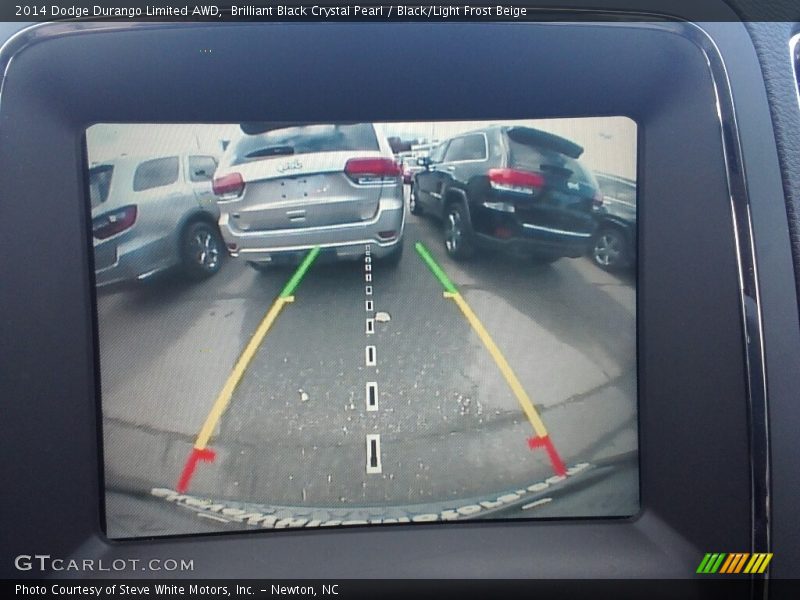 Brilliant Black Crystal Pearl / Black/Light Frost Beige 2014 Dodge Durango Limited AWD