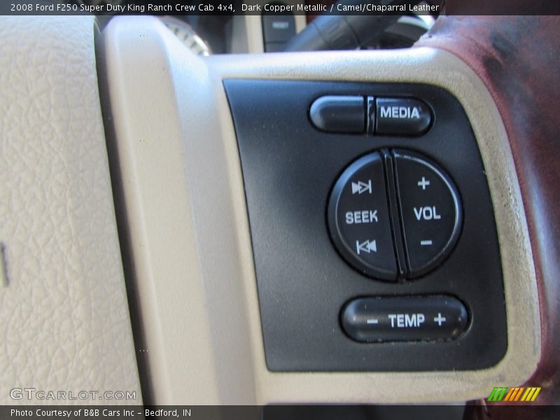 Dark Copper Metallic / Camel/Chaparral Leather 2008 Ford F250 Super Duty King Ranch Crew Cab 4x4