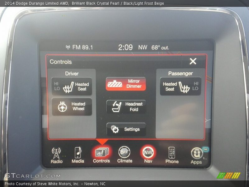 Brilliant Black Crystal Pearl / Black/Light Frost Beige 2014 Dodge Durango Limited AWD