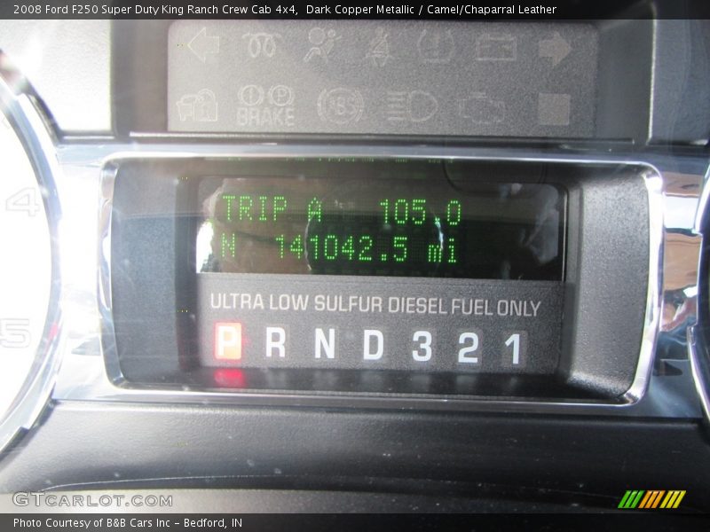 Dark Copper Metallic / Camel/Chaparral Leather 2008 Ford F250 Super Duty King Ranch Crew Cab 4x4