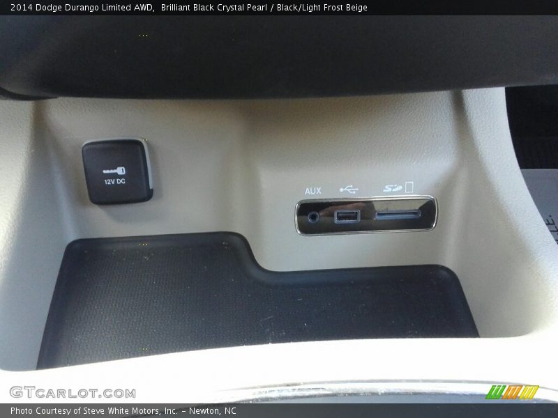 Brilliant Black Crystal Pearl / Black/Light Frost Beige 2014 Dodge Durango Limited AWD