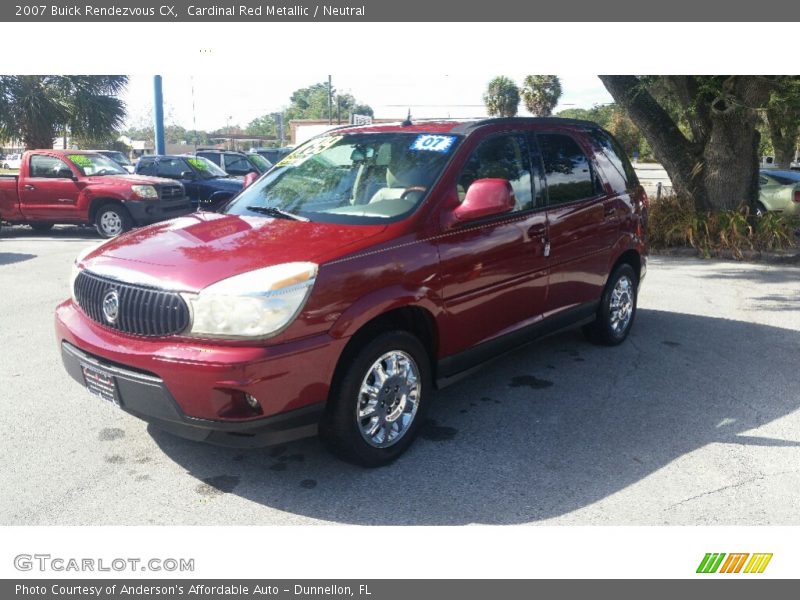 Cardinal Red Metallic / Neutral 2007 Buick Rendezvous CX