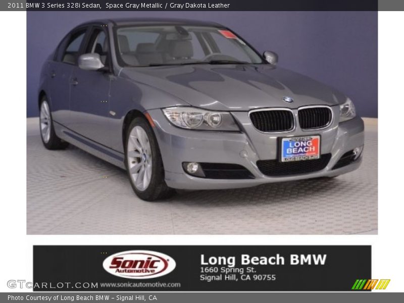 Space Gray Metallic / Gray Dakota Leather 2011 BMW 3 Series 328i Sedan