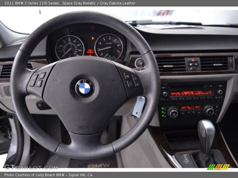 Space Gray Metallic / Gray Dakota Leather 2011 BMW 3 Series 328i Sedan