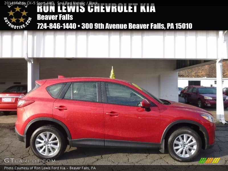 Soul Red Metallic / Black 2014 Mazda CX-5 Sport AWD