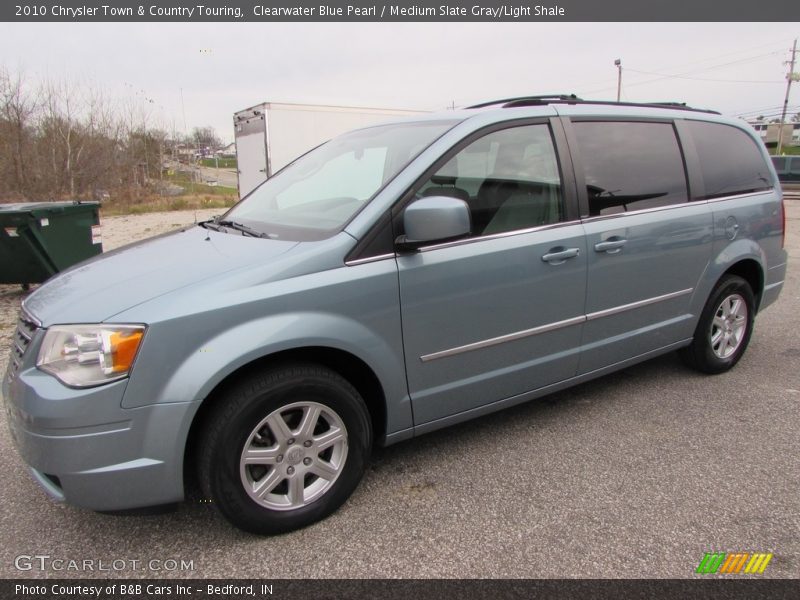 Clearwater Blue Pearl / Medium Slate Gray/Light Shale 2010 Chrysler Town & Country Touring