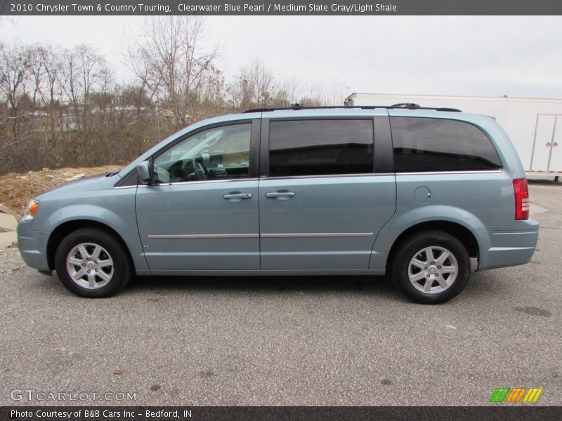 Clearwater Blue Pearl / Medium Slate Gray/Light Shale 2010 Chrysler Town & Country Touring