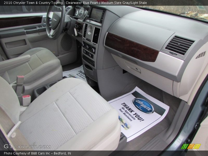Clearwater Blue Pearl / Medium Slate Gray/Light Shale 2010 Chrysler Town & Country Touring