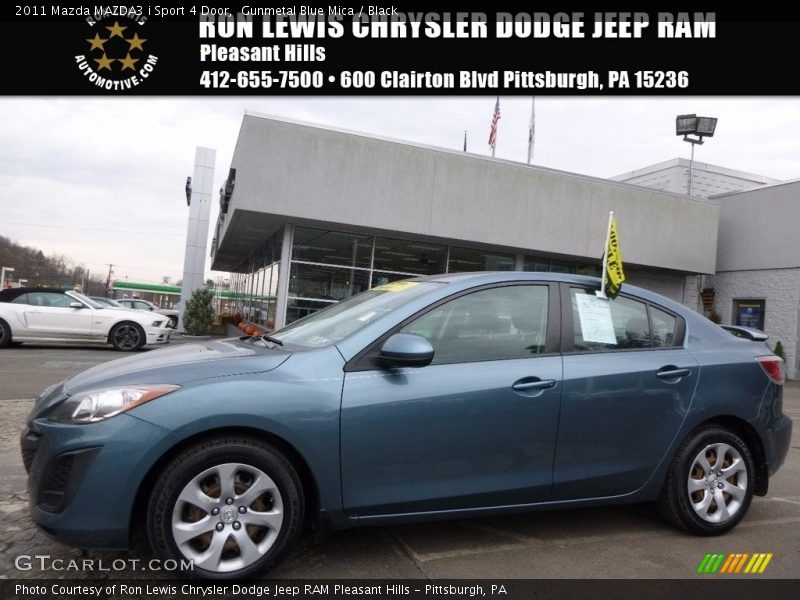 Gunmetal Blue Mica / Black 2011 Mazda MAZDA3 i Sport 4 Door