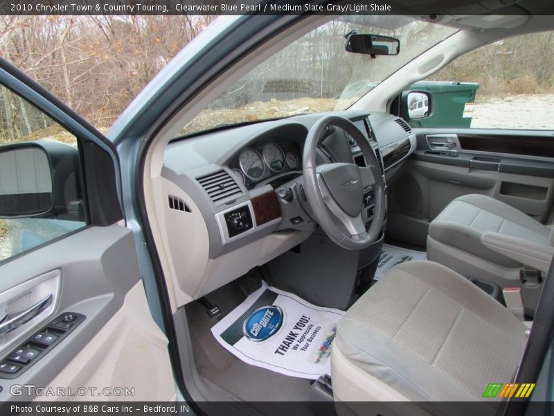 Clearwater Blue Pearl / Medium Slate Gray/Light Shale 2010 Chrysler Town & Country Touring