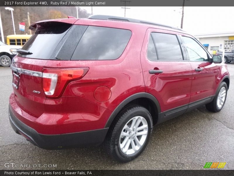 Ruby Red / Medium Light Camel 2017 Ford Explorer 4WD