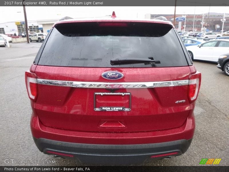 Ruby Red / Medium Light Camel 2017 Ford Explorer 4WD