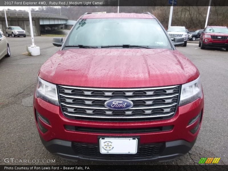 Ruby Red / Medium Light Camel 2017 Ford Explorer 4WD