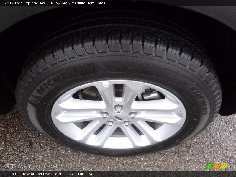 Ruby Red / Medium Light Camel 2017 Ford Explorer 4WD