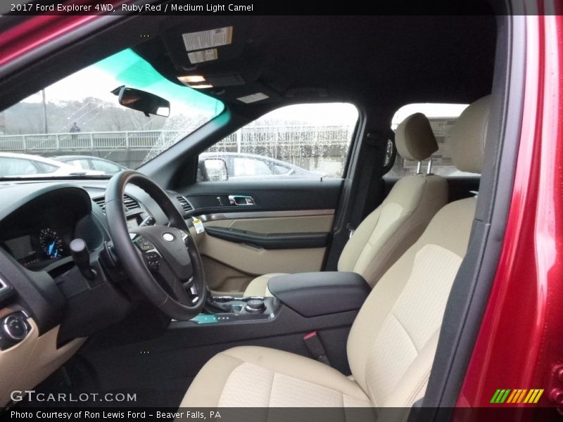 Ruby Red / Medium Light Camel 2017 Ford Explorer 4WD