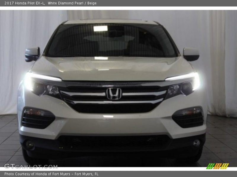 White Diamond Pearl / Beige 2017 Honda Pilot EX-L