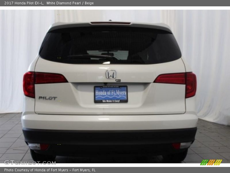 White Diamond Pearl / Beige 2017 Honda Pilot EX-L