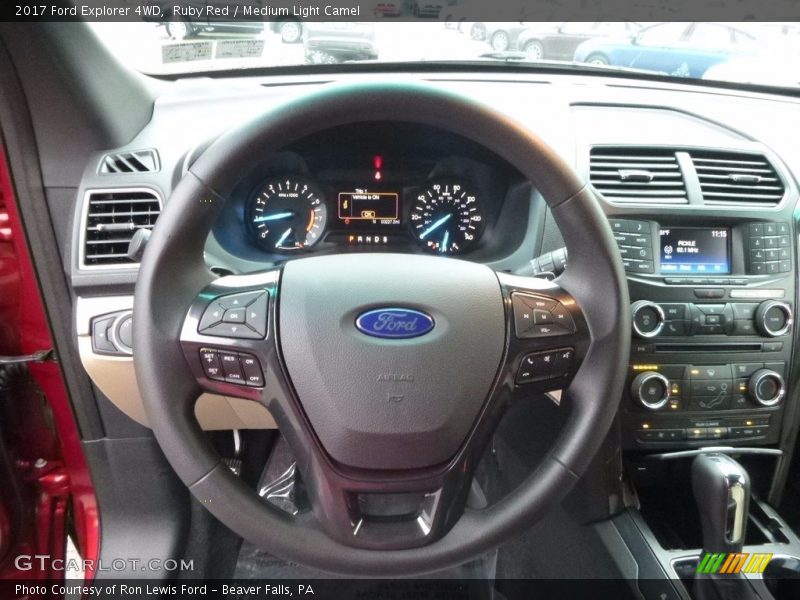 Ruby Red / Medium Light Camel 2017 Ford Explorer 4WD