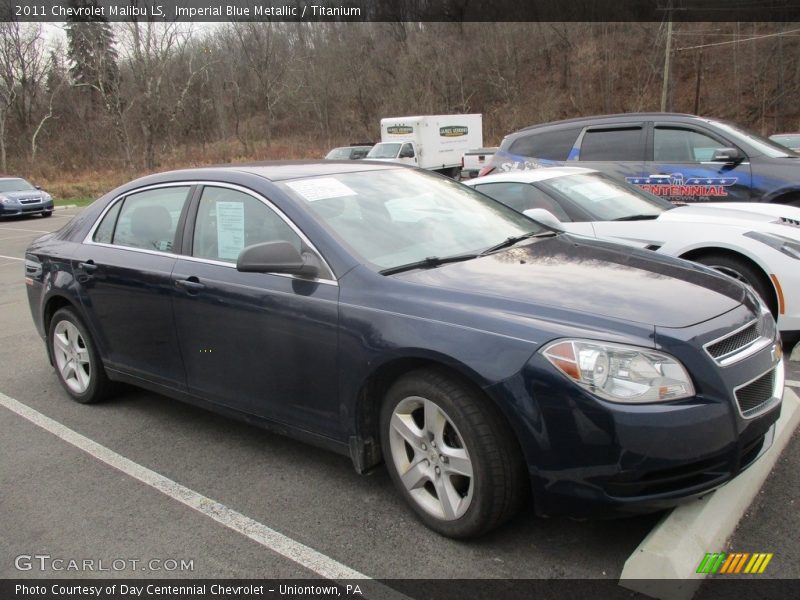 Imperial Blue Metallic / Titanium 2011 Chevrolet Malibu LS