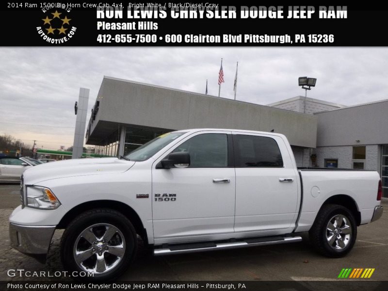 Bright White / Black/Diesel Gray 2014 Ram 1500 Big Horn Crew Cab 4x4