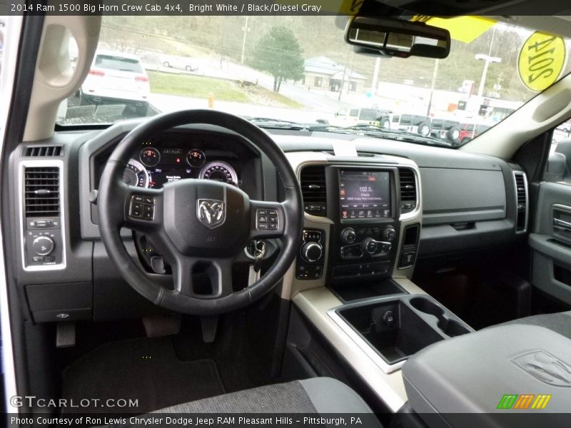 Bright White / Black/Diesel Gray 2014 Ram 1500 Big Horn Crew Cab 4x4