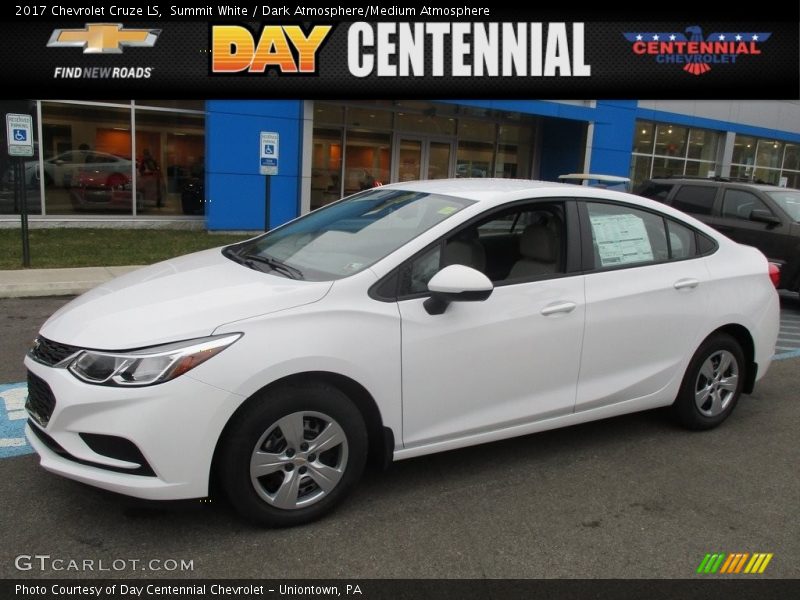 Summit White / Dark Atmosphere/Medium Atmosphere 2017 Chevrolet Cruze LS