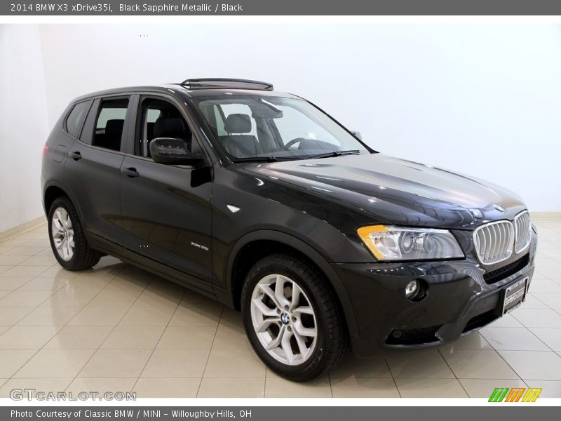 Black Sapphire Metallic / Black 2014 BMW X3 xDrive35i