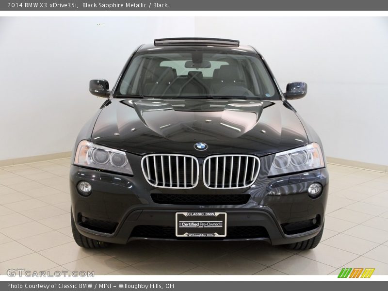 Black Sapphire Metallic / Black 2014 BMW X3 xDrive35i