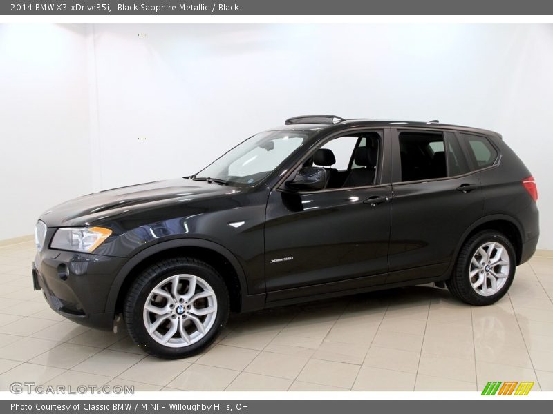 Black Sapphire Metallic / Black 2014 BMW X3 xDrive35i