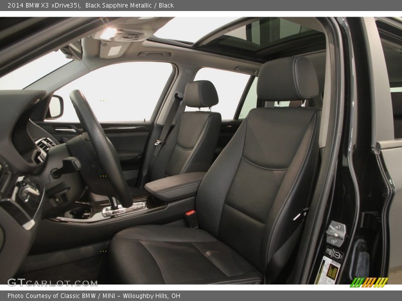 Black Sapphire Metallic / Black 2014 BMW X3 xDrive35i