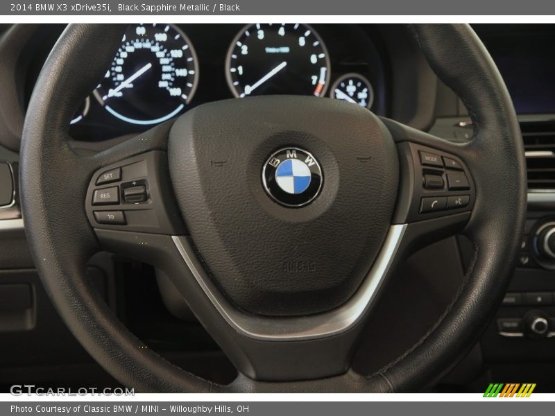 Black Sapphire Metallic / Black 2014 BMW X3 xDrive35i