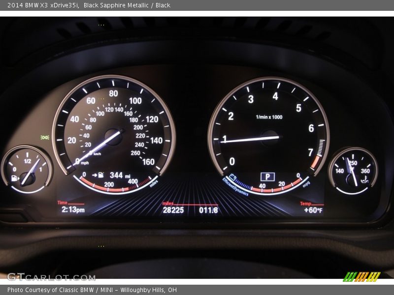 Black Sapphire Metallic / Black 2014 BMW X3 xDrive35i