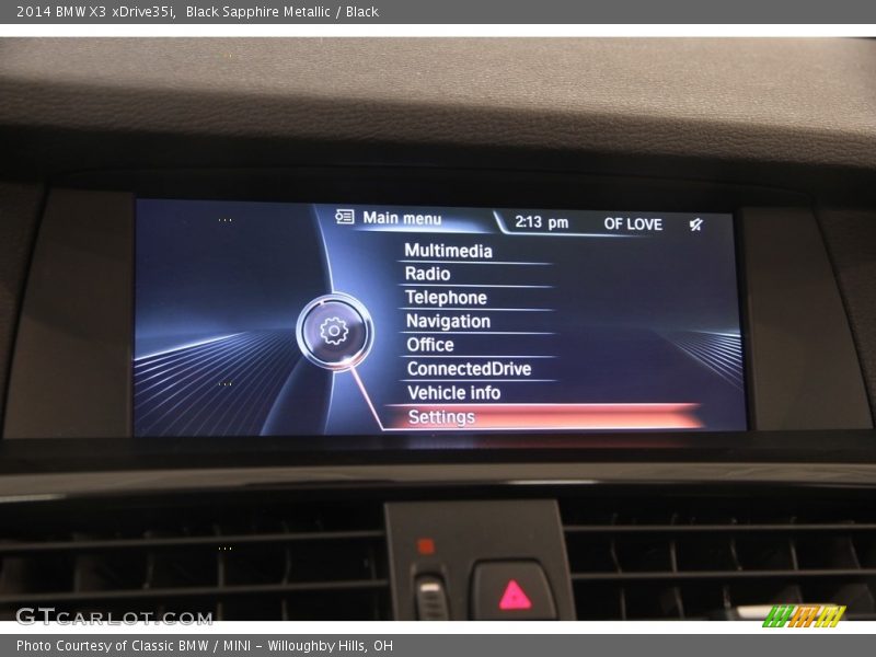 Black Sapphire Metallic / Black 2014 BMW X3 xDrive35i