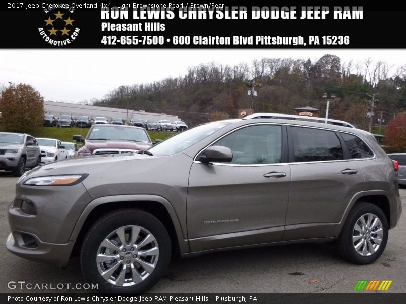 Light Brownstone Pearl / Brown/Pearl 2017 Jeep Cherokee Overland 4x4