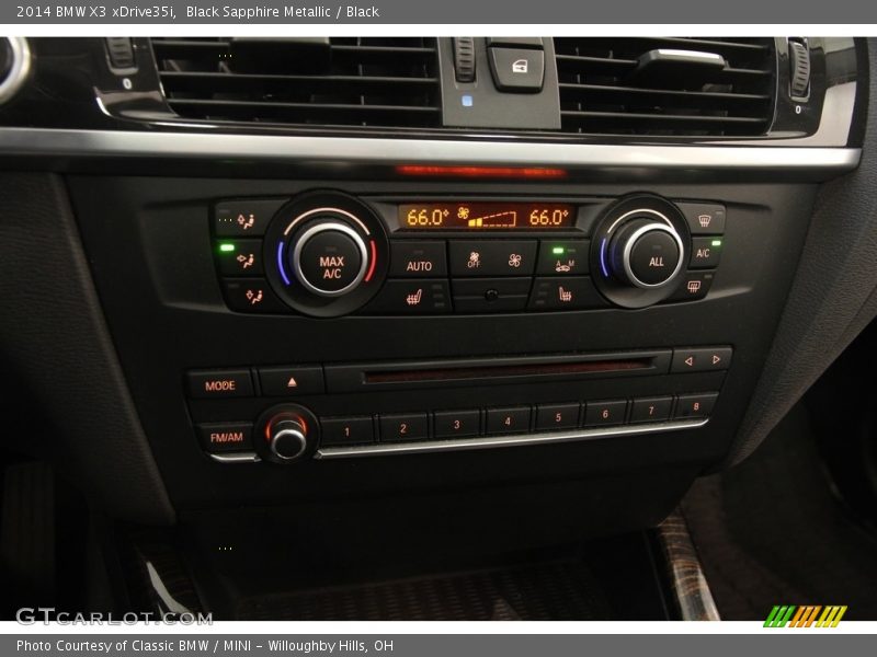 Black Sapphire Metallic / Black 2014 BMW X3 xDrive35i