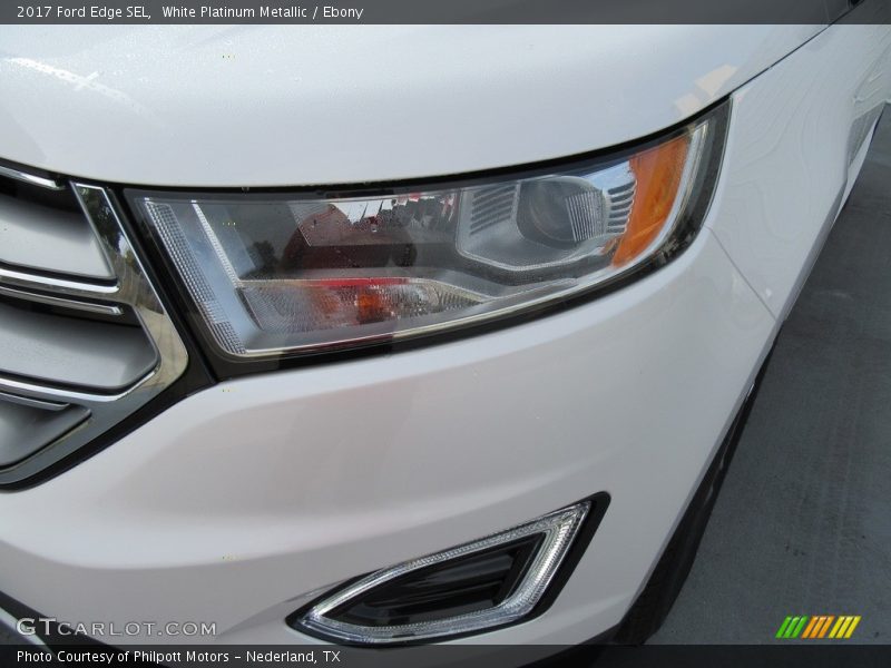 White Platinum Metallic / Ebony 2017 Ford Edge SEL