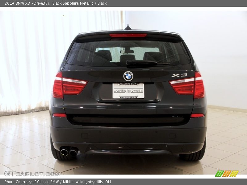 Black Sapphire Metallic / Black 2014 BMW X3 xDrive35i
