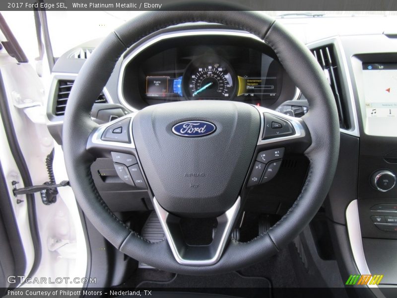 White Platinum Metallic / Ebony 2017 Ford Edge SEL