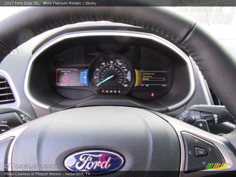 White Platinum Metallic / Ebony 2017 Ford Edge SEL
