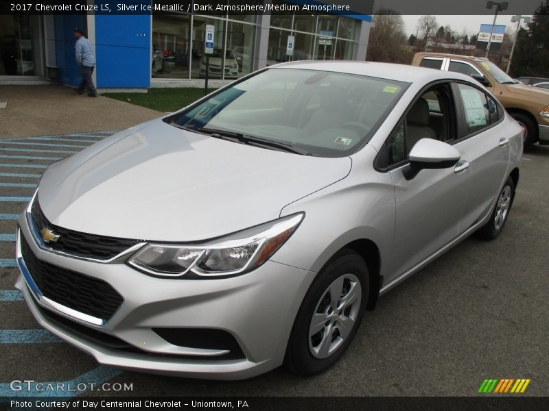 Silver Ice Metallic / Dark Atmosphere/Medium Atmosphere 2017 Chevrolet Cruze LS