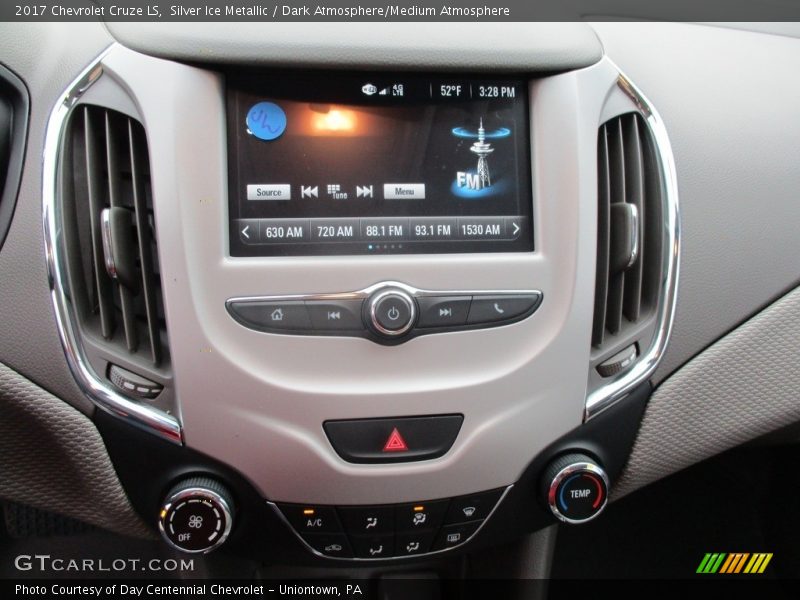 Silver Ice Metallic / Dark Atmosphere/Medium Atmosphere 2017 Chevrolet Cruze LS