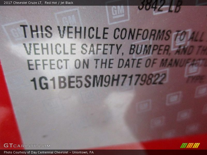 Red Hot / Jet Black 2017 Chevrolet Cruze LT