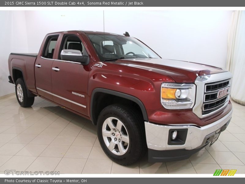 Sonoma Red Metallic / Jet Black 2015 GMC Sierra 1500 SLT Double Cab 4x4