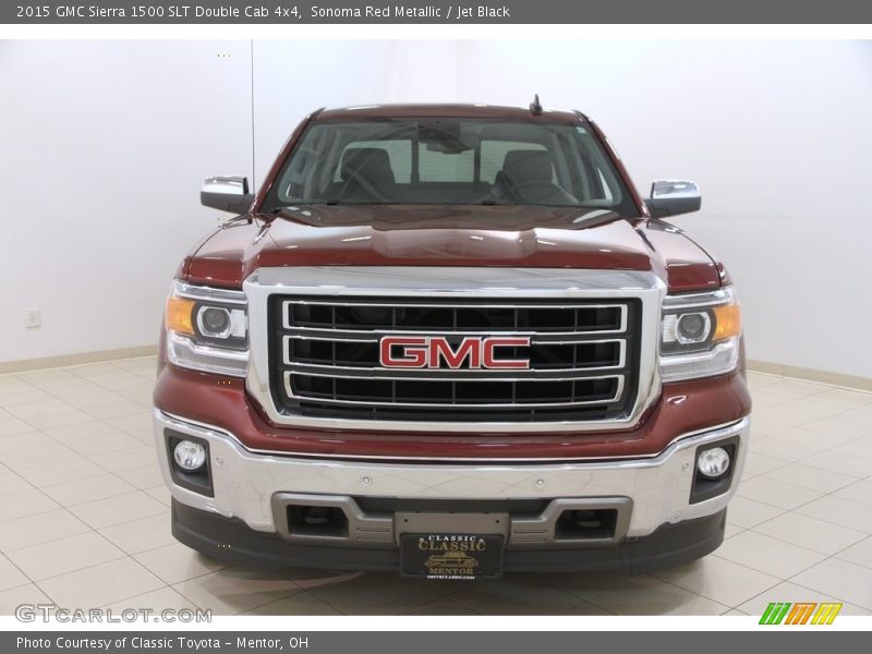 Sonoma Red Metallic / Jet Black 2015 GMC Sierra 1500 SLT Double Cab 4x4