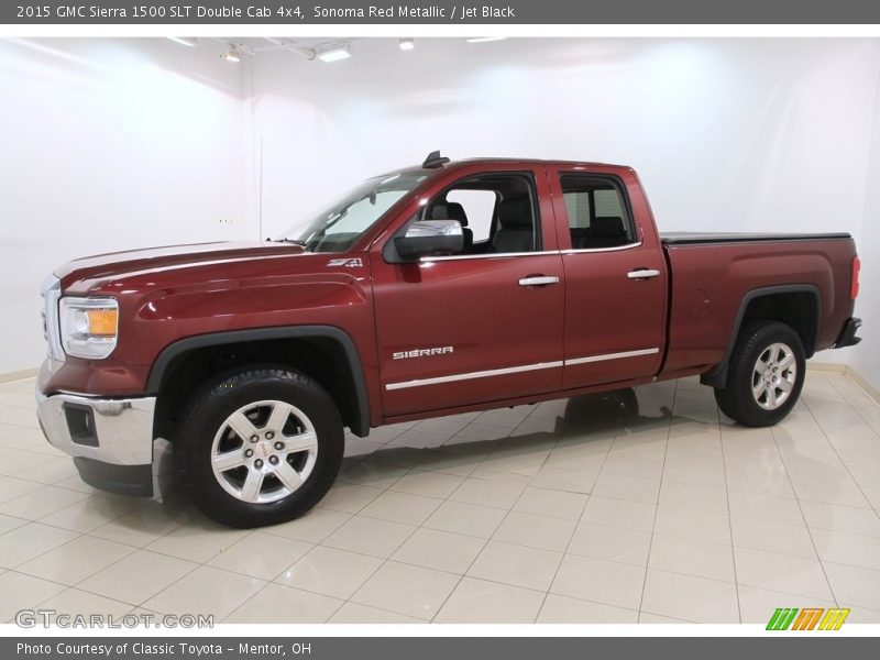 Sonoma Red Metallic / Jet Black 2015 GMC Sierra 1500 SLT Double Cab 4x4