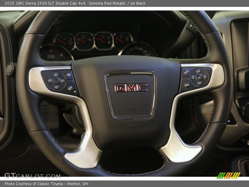 Sonoma Red Metallic / Jet Black 2015 GMC Sierra 1500 SLT Double Cab 4x4