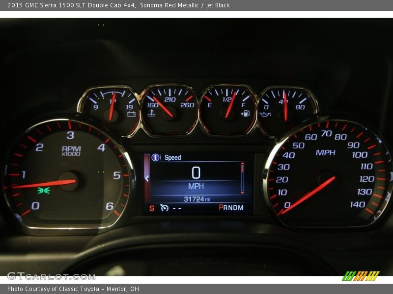 Sonoma Red Metallic / Jet Black 2015 GMC Sierra 1500 SLT Double Cab 4x4