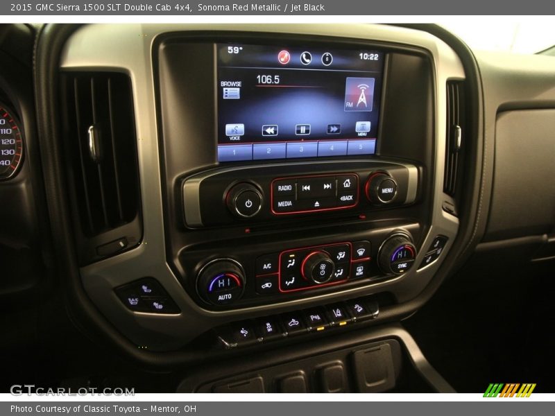 Sonoma Red Metallic / Jet Black 2015 GMC Sierra 1500 SLT Double Cab 4x4