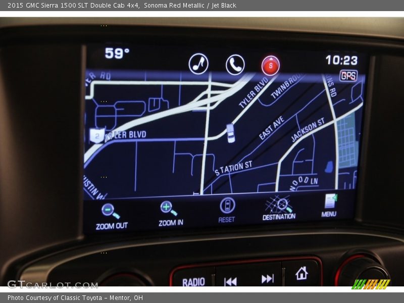 Sonoma Red Metallic / Jet Black 2015 GMC Sierra 1500 SLT Double Cab 4x4